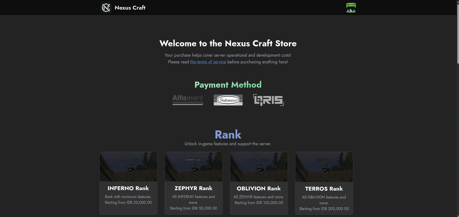 Nexus Craft - Store